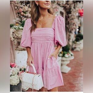 Abercrombie & Fitch Emerson Poplin Puff Sleeve Mini Dress NWT Size Small